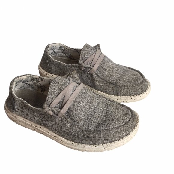 Hey Dude Wendy Shoes Womens Size 8 Gray Chambray Slip On Loafers SKU 121533901 - Picture 6 of 12